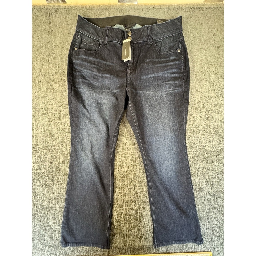 Lane Bryant Venezia High Rise Bootcut Jeans 18s Dark Wash Tummy Tech NWT
